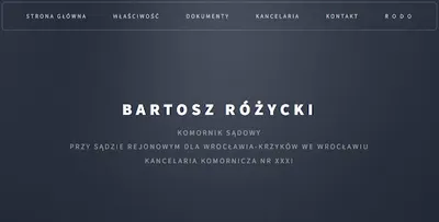 Bartosz Różycki | Komornik Sądowy przy Sądzie Rejonowym dla Wrocławia-Krzyków we Wrocławiu
